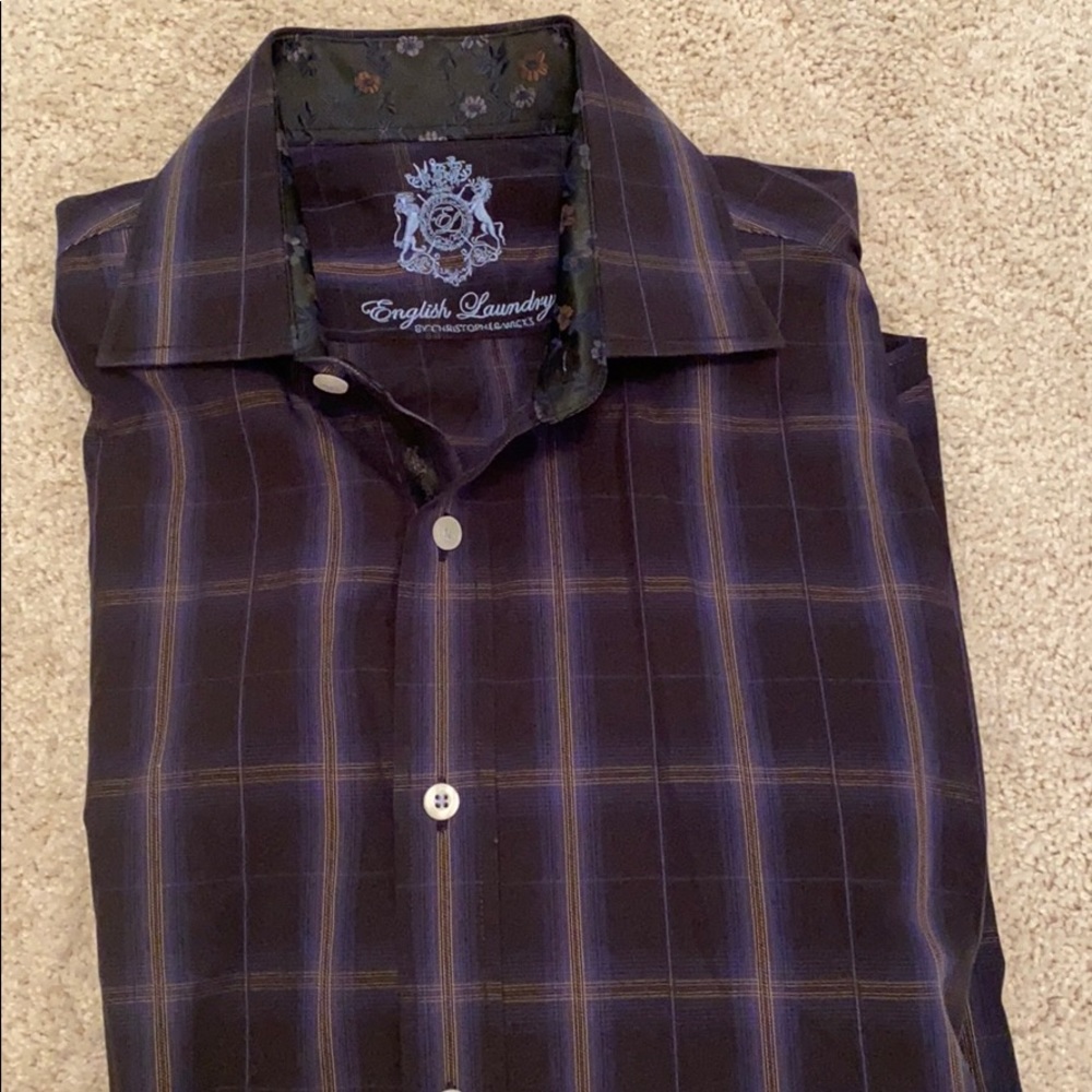 English Laundry plaid button down shirt